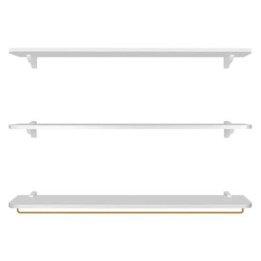 Imagem de Prateleira expositor de troféus com suporte para medalhas Ápice - Dourado/branco