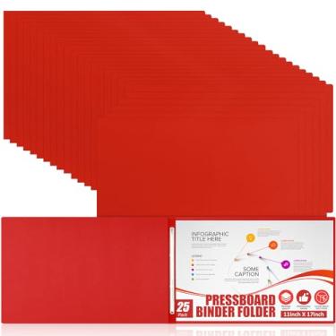 Imagem de Resurhang 25 peças 28 x 43 polegadas, capa de relatório de prancheta, 7,6 cm de capacidade, pasta de apresentação com prendedor de papel de metal para encadernar relatórios, propostas, transcrições,