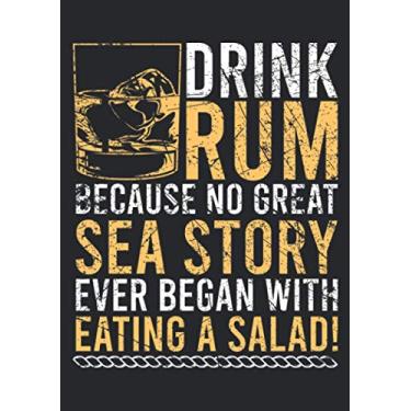 Imagem de Notizbuch A5 kariert mit Softcover Design: Lustiger Seefahrer Spruch Rum Geschenk Boot Segelboot: 120 karierte DIN A5 Seiten
