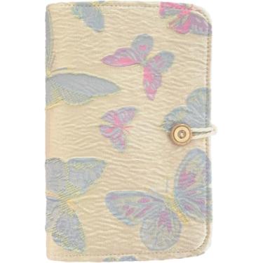 Imagem de ipoul Diário de borboleta, fichário A6, caderno recarregável, fichário de 6 anéis, diário pequeno 12,7 x 17,8 cm, caderno de esboços A6, caderno bordado, diário de viagem para meninas, fichário de
