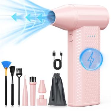 Imagem de fourq kit espanador de ar comprimido-soprador-pc espanador elétrico-130000rpm-substituir lata de ar comprimido-teclado limpo-carro mini sopradores de neve-secador de carro soprador de ar-ven