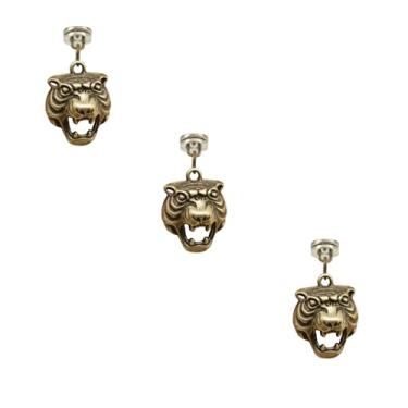 Imagem de Cabeça de dobradiça de latão, decoração de casa, tigre, conta-gotas magnéticos, tampas de cabeça de dobradiça magnética, tampa de pino de dobradiça de porta (latão)