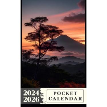 Imagem de Pocket Calendar 2024-2026: Three-Year Monthly Planner for Purse, 36 Months from January 2024 to December 2026 | Mt. Apo | Philippines | Sunset view