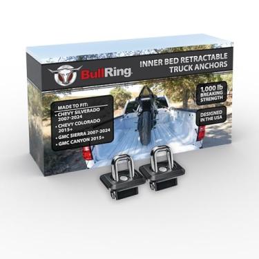 Imagem de Bull Ring Âncoras de amarração para cama de caminhão retráteis USA Chevy/GMC | 2007+ Chevy Silverado e GMC Sierra | 2015+ Chevy Colorado e GMC Canyon |
