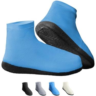 Imagem de Galashield Capas para sapatos de chuva | Capas de sapato impermeáveis para homens e mulheres | galochas reutilizáveis (azul, grande), Azul, Large