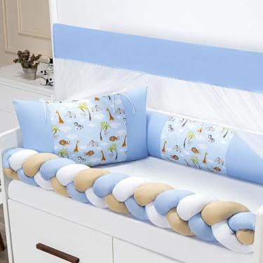 Imagem de Kit Berço 6 Peças Fofuxo Estampado Berço Americano 130x70cm - Outcasa 
