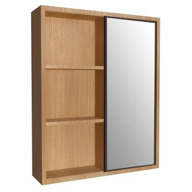 Imagem de Armario Espelheira 1 Porta Correr 60 cm ES7250 Mell Grafite FAEM