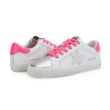 Imagem de VINTAGE HAVANA Tênis feminino Flair Glitter Slip On Casual - Dourado, Cinza, Prata, Rosa Pop/Bico Prateado Metálico, 35