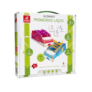 Imagem de Brincadeira de Criança Brinquedo Educativo Alinhavo Primeiros Laços