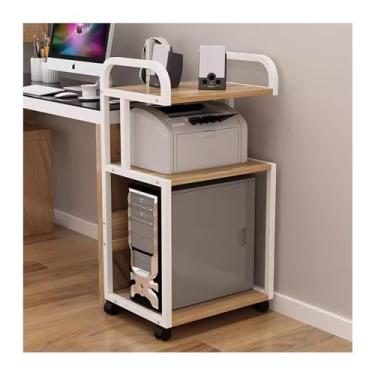 Imagem de LICONG-2020 Suporte de impressora suporte de impressora prateleira de escritório armário de mesa de armazenamento personalizado suporte de hospedagem de computador suporte para impressora (D, S)