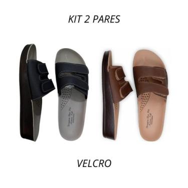 Imagem de Kit 2 Pares Sandalia Ortopédica Birlken Confortavel Terapia dos Pés Fe