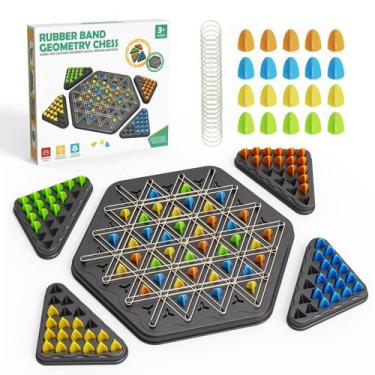 Imagem de Tabuleiro de estratégia Chain Triangle Chess para crianças e adultos -