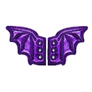Imagem de Kayueway Tênis fashion fofo voando roxo morcegos asas menino menina festa de Halloween morcegos sapato asas diy decorações super asas velho novo esporte sapatos presente corredor bordado asa de