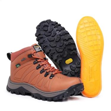 Imagem de Bota Masculina Coturno Adventure Urus Blaqueado em Couro Legítimo (Whisky, BR, Adulto, Numérico, 42)