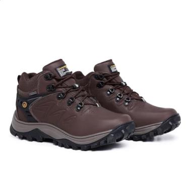 Imagem de Bota Masculina Couro Legítimo Coturno X-Trail com Biqueira em PVC (Café, BR, Adulto, Numérico, 33)