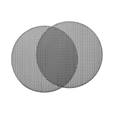Imagem de REPAIROCK Grade de alto-falante universal de 7,6 cm para subwoofer de áudio grade de 84 x 6,5 mm sem moldura preta - Pacote com 2 peças de reposição automotivas