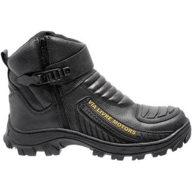 Imagem de Bota Motociclista Masculina Preta - VIA LIVRE, 39, Preto