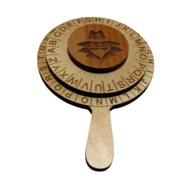 Imagem de s Alfabetos de roda cifra da sala Disco de detetive da roda cifra, para uso educacional
