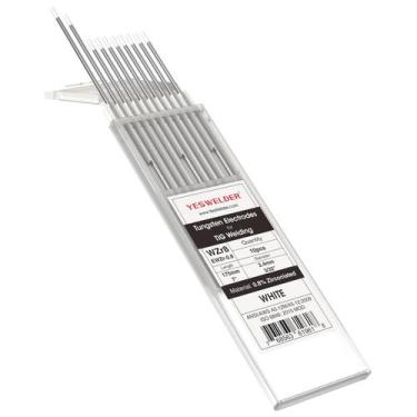 Imagem de Eletrodo de tungstênio de soldagem TIG YESWELDER 0,8% zirconiado 3/32