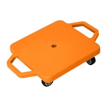 Imagem de Dynwave Scooter Board com alças Sitting Scooter Coordenation Motor Habilidades com rodízios 11,2 polegadas para o Park Playground Homeschool, Laranja