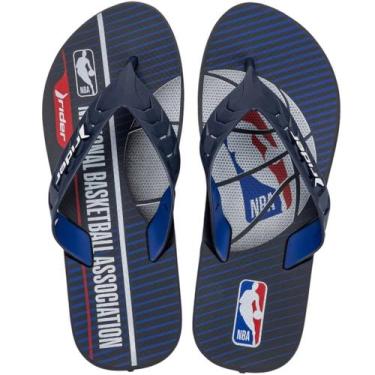 Imagem de Chinelo Masculino De Dedo Sport Street Duo Nba Rider, Azul, Branco, Ve