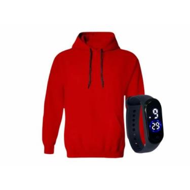 Imagem de Casaco Moletom Masculino e Feminino  Blusa de frio Com Capuz Canguru c