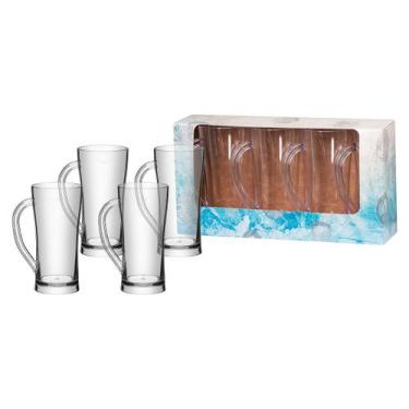 Imagem de Copo Cerveja Chopp Boccati Poliestireno 300ml - Kit 4 Unid.