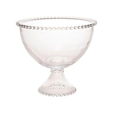 Imagem de Saladeira Com Pé Cristal Pearl 21 Cm X 19 Cm Wolff Transparente