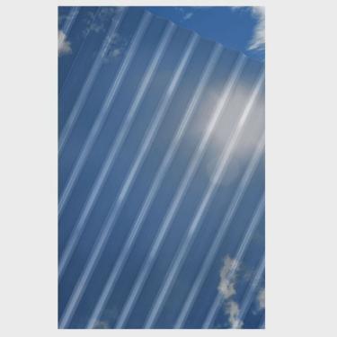 Imagem de Kit com 5 Telhas de Policarbonato 244x50cm Onda Baixa Cristal Ajover Transparente