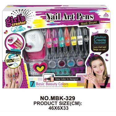 Imagem de Conjunto de unhas infantil de simulação diy para meninas, co