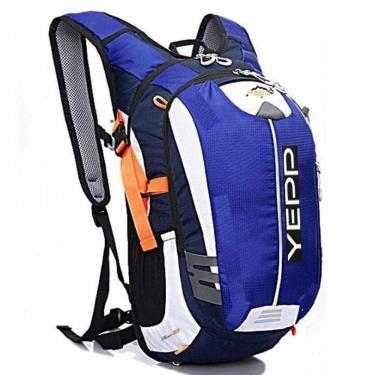 Imagem de Mochila Hidratacao 18L Reservatorio Yepp 2 litros Com Apito E Fitas Refletivas Mc3012 Azul