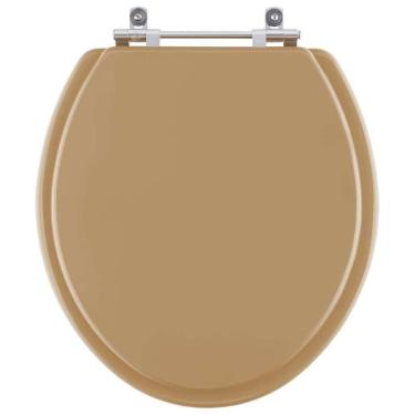 Imagem de Assento Sanitario Poliéster Convencional Oval Bege Castor Para Vaso Deca