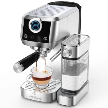 Imagem de MAttinata Máquina De Café Cappuccino, Máquina De Café Expresso Com Controle Touchscreen E Vaporizador Automático De Leite, Cafeteira De Café Expresso De Aço Inoxidável Com 20 Bar, Cafeteira Com Lat