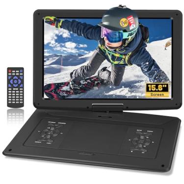Imagem de BOKYOK Leitor De Dvd Portátil De 17,9" Com Tela Hd Grande De 15,6", 6 Horas De Reprodução, Leitor De Dvd Portátil Com Alto-Falante Duplo, Última Memória, Suporta Sincronização De Tv/Usb/Cartão Sd,