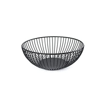 Imagem de Cesta de armazenamento de frutas tigela organizadora de casa cesta de frutas e vegetais suporte de frutas de ferro cesta de frutas tigela de frutas para cozinha sala de estar (tamanho: P)