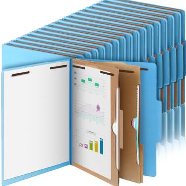 Imagem de Skyygemm 36 pastas de classificação, tamanho carta, 2 divisórias de bolso, pastas de arquivo com expansão de 5 cm, fixadores de 2 pinos, organizadores de escritório resistentes para professores