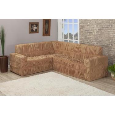 Imagem de Capa De Sofa Canto De 6 Lugares Elasticada Malha Gel - Moro Confecções