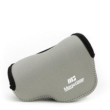 Imagem de MegaGear Capa de câmera de neoprene ultraleve compatível com Panasonic Lumix DC-GX850, DC-GF9, DMC-GF8, DMC-GF7 (12-32 mm), Cinza