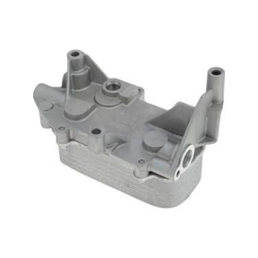 Imagem de REPAIROCK Resfriador de óleo do motor para Audi A4 2003-2005 Refrigerador de óleo de transmissão Trans Cooler No. 330317021 Liga de alumínio tom prateado 1 peça