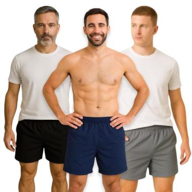 Imagem de Kit 3 Shorts Bermudas Academia Treino Corrida Masculina TRAINING 182 -