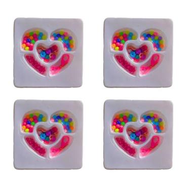 Imagem de 4 kit miçanga infantil para pulseira cordão presente para menina lembr