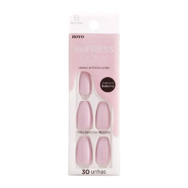 Imagem de Unha Postiça Kiss New York Impress Color Bailarina French Lavender 30 Unidades Unha Postiça Kiss New York Impress Color Bailarina French Lavender 30 Unidade