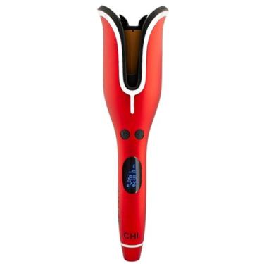 Imagem de CHI Spin N Curl, modelador de cachos para cachos e ondas saudáveis e brilhantes sem esforço, fornece configurações de temperatura predefinidas para cada textura de cabelo, vermelho rubi