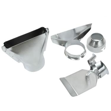 Imagem de PHITUODA Kit de 4 peças de pistola de calor de aço inoxidável kit de bocal de pistola de calor acessórios de bocal para estação de solda de ar quente, ferramenta de bocal, estilo 2