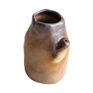 Imagem de WeiLaiKeQi Vaso de cerâmica rústico para mesa, decoração decorativa multifuncional, enfeite de mesa, prateleira para estante leve, Style a