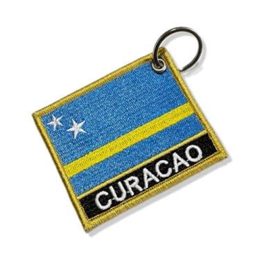 Imagem de BP0421N-001 Bandeira Curaçao Patch Bordado 7,5×6,3cm (D-Arquivo Matriz para bordar.)