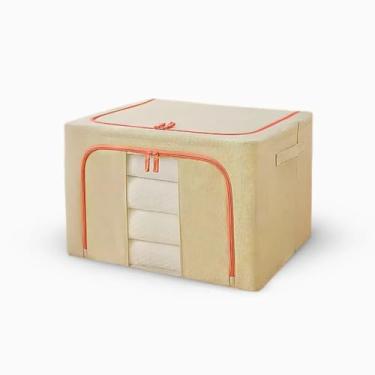 Imagem de Caixa Organizadora De Roupas Multiuso Dobrável Cores Variadas (bege)