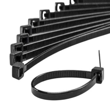 Imagem de Abraçadeira Nylon de Plástico Preta 76cm X 9mm 25 Un Foxlux