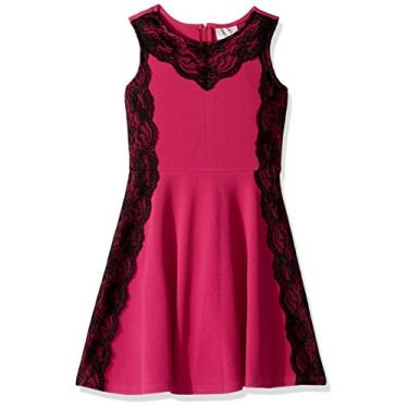 Imagem de Blush by Us Angels Vestido de festa feminino grande sem mangas justo e flare, Framboesa, 8
