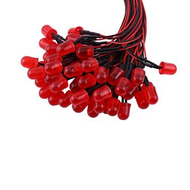 Imagem de 50pcs pré -conectados DC12V Diodos LED Difusos Multi Cores Leves 3/5/10mm para Hobby Carco de Carro Brinquedos (Vermelho (#1))